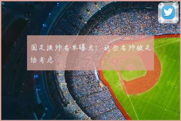 国足换帅名单曝光:这些名帅被足协考虑