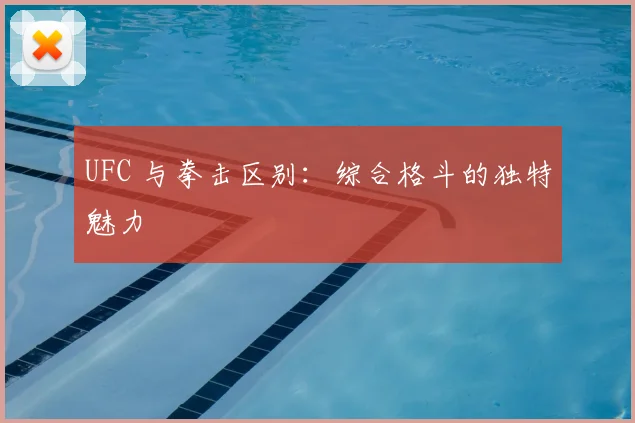 UFC 与拳击区别:综合格斗的独特魅力